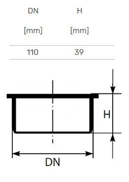 Zaślepka kanalizacyjna HTplus, Ø 110 mm