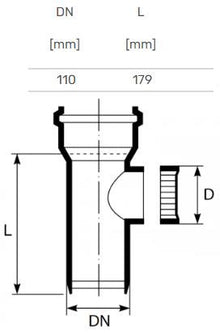 Vidaus kanalizacijos pravala HTplus, Ø 110 mm