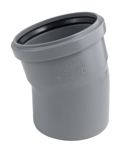 Internal drainage elbow HTplus, Ø 110 mm, 15°