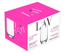 LAV DIAMOND DIA25F Glasses, 385 ml, 6 pcs.
