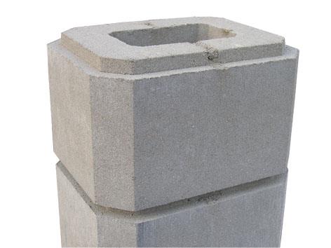 Concrete fence block RTE-20x25x15-K-S