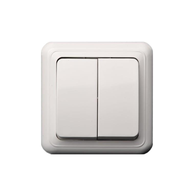 Switch LIREGUS DELTA, 2-gang, white