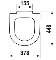 КРЫШКА ДЛЯ УНИТАЗА JIKA DEEP, 44.8 x 37.8 см
