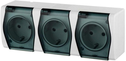 Trivietis kištukinis lizdas ELEKTRO-PLAST HERMES2, IP44
