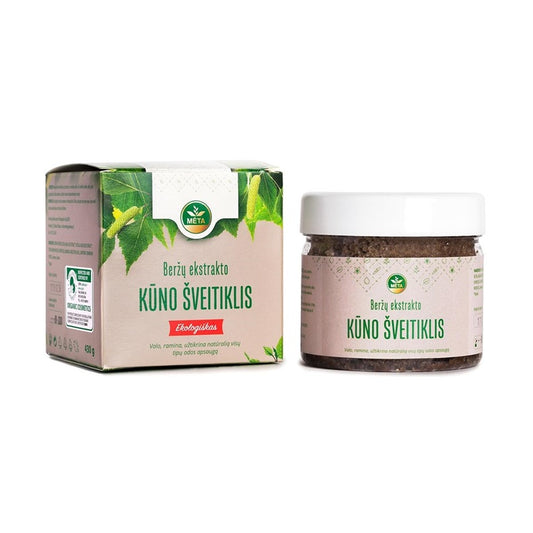 Ekologiczny peeling do ciała z ekstraktem z brzozy Mięta, 430g