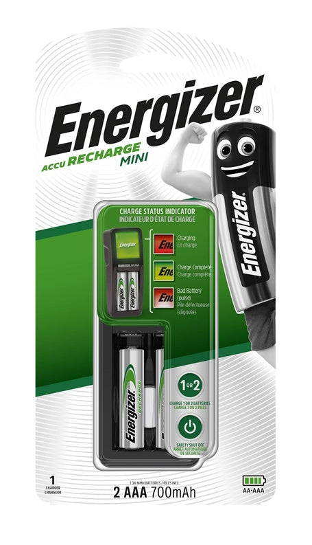 Зарядное устройство ENERGIZER+2 шт. заряжаемых аккумуляторов ААА