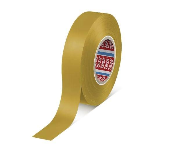 Taśma izolacyjna Tesa Premium, żółta, 19 mm x 33 m