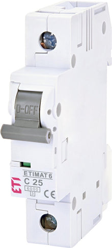 Automatinis jungiklis ETIMAT6, 1P, C, 6kA, 25 A