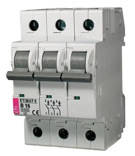 Miniature circuit breaker ETIMAT6, 3P, C, 6kA, 25 A