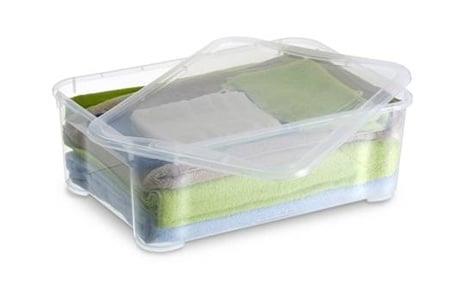 Storage box KIS, 31.5 l, clear, 55.5×39×19 cm