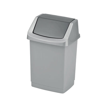 Kosz na śmieci Curver, srebrno-szary, 15 l, 235 x 235 x 438 mm