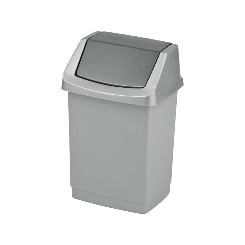 Kosz na śmieci Curver, srebrno-szary, 15 l, 235 x 235 x 438 mm