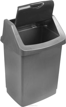 Kosz na śmieci Curver, srebrno-szary, 15 l, 235 x 235 x 438 mm