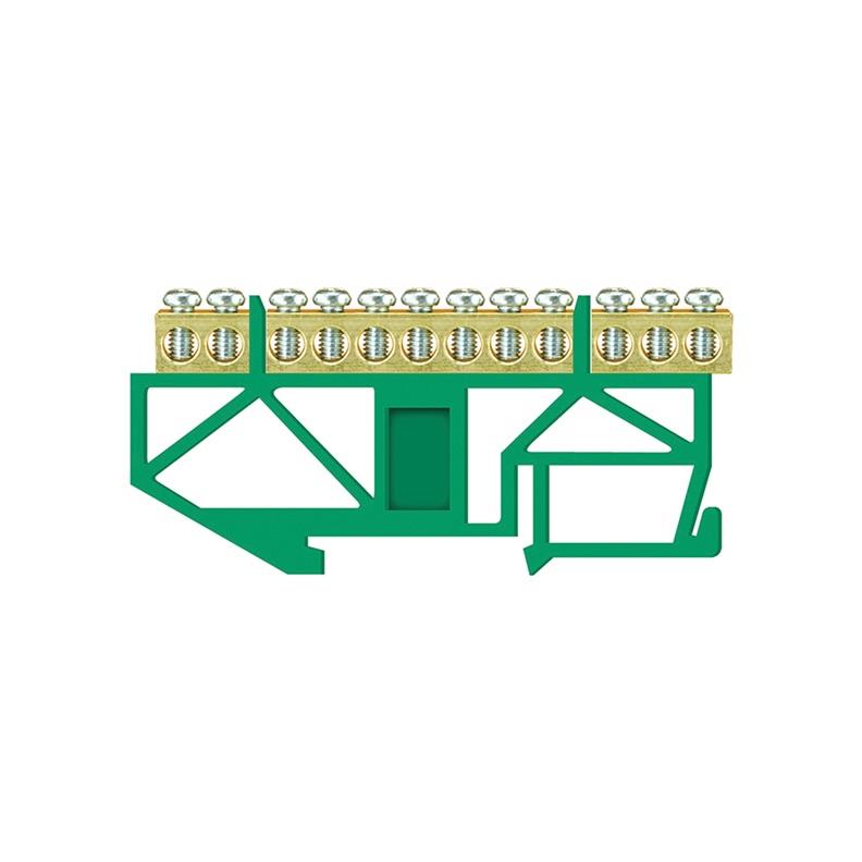 Blok zaciskowy uziemiający Pawbol LZ 12/Z, DIN, 12x16 mm², zielony