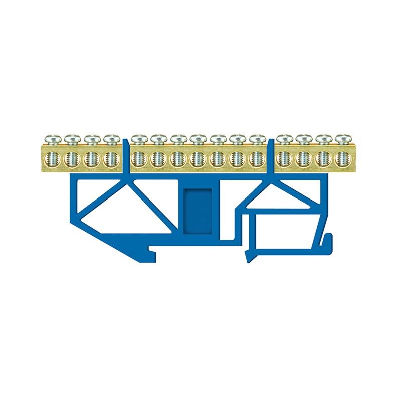 Blok przyłączeniowy Pawbol LZ 15/N, na szynę DIN, 15x16 mm², niebieski