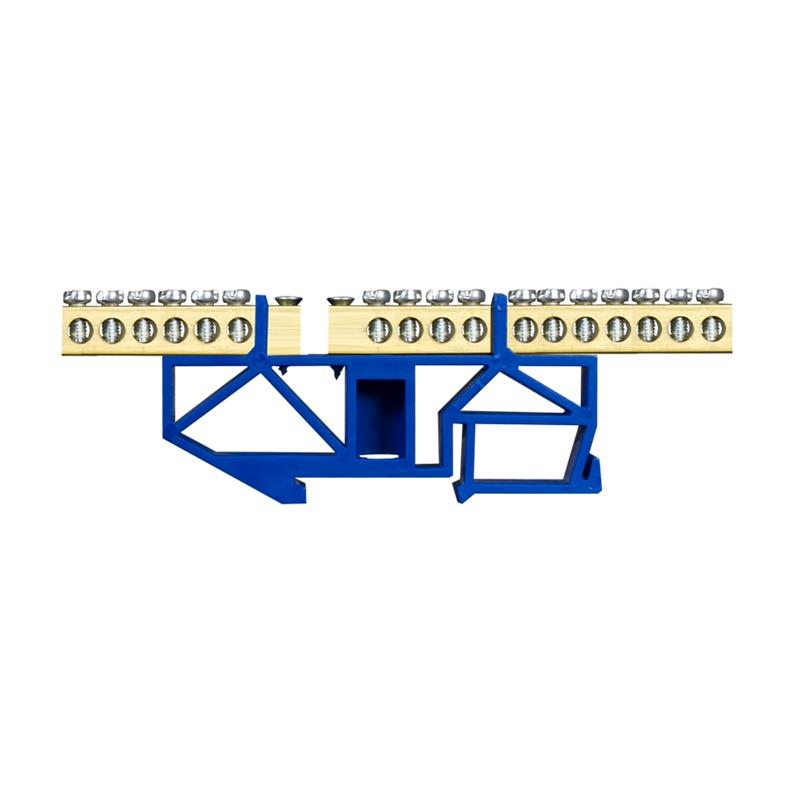 Blok rozdzielczy Pawbol LZU 11+6, DIN 11x16/6x16 mm², niebieski