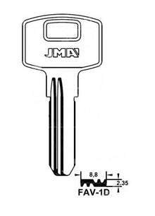 Заготовка ключа Jma FAV-1D, 1 шт.