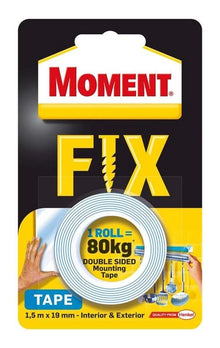 DOUBLE-SIDED ADHESIVE TAPE "MOMENT SUPER FIX" (HOLDS 80 KG)