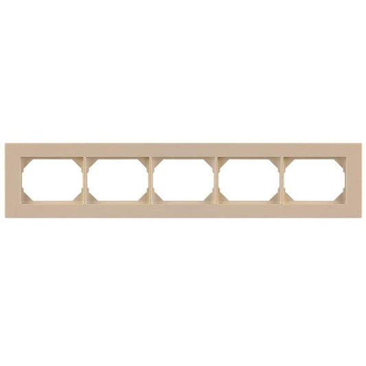 Five-gang frame VILMA XP500, ivory