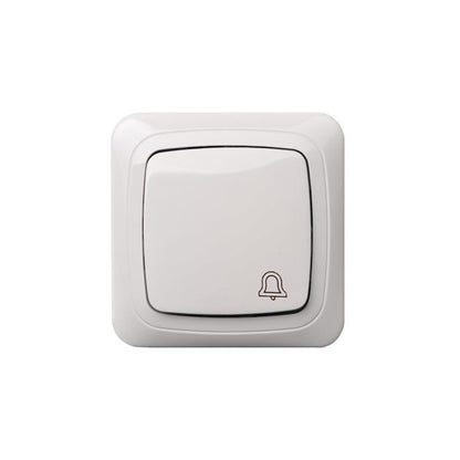 Call button LIREGUS ALFA, white, IP44
