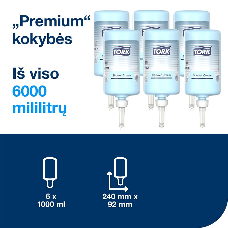 Skystas muilas Tork Premium plaukams ir kūnui, S1, 1 l.