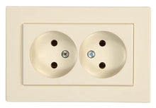 Double socket VILMA XP500, off-white