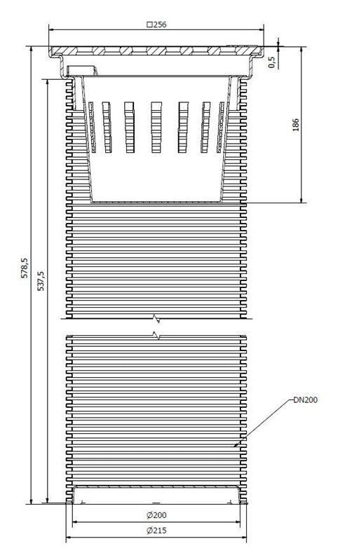 Infiltration trap with cast iron grating, Aco 406481