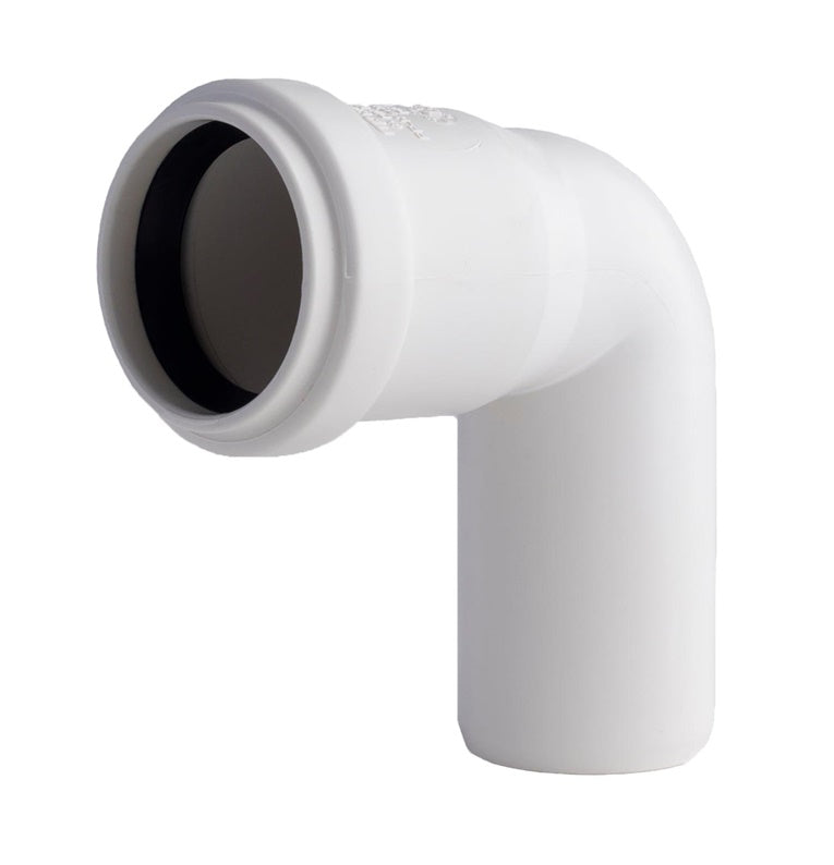 Vidaus kanalizacijos alkūnė HTplus, Ø 32 mm, 88.5°, balta