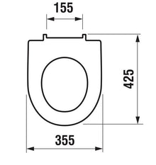 КРЫШКА-СИДЕНЬЕ ДЛЯ УНИТАЗА JIKA LYRA PLUS 93384, 42.5 x 35.5 см
