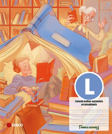 Lithuanian language notebook with grammar rules, 38 pages