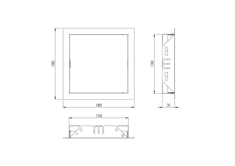 Revizinės durelės EUROPLAST RL1515, 15 x 15 cm