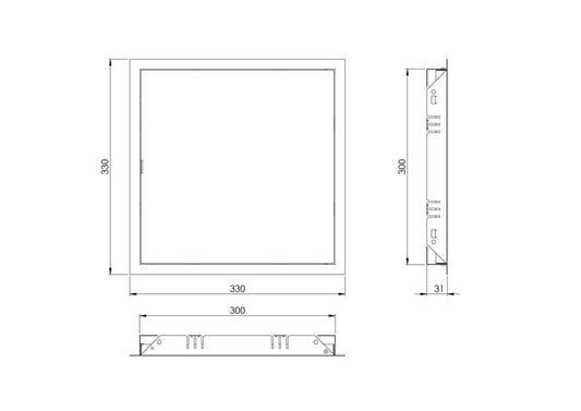Revizinės durelės EUROPLAST RL3030, 30 x 30 cm