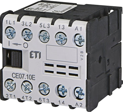 Contactor ETI AC-3, CE07.10, 7.5 A, 3 kW