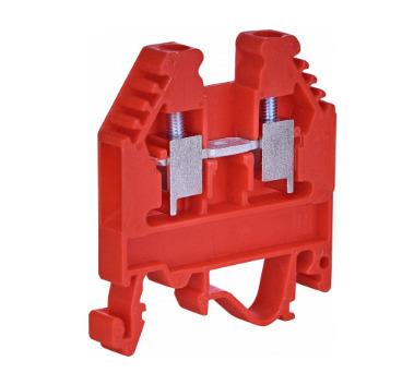 Pliusinis gnybtas ETI DIN, 4 mm², 2 viet., 32 A, raudonas
