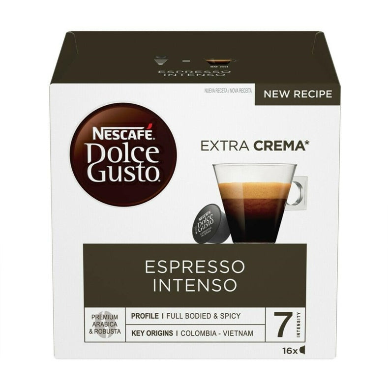 Nescafe Espresso Intenso Coffee Pods, 0.128 kg, 16 pcs.