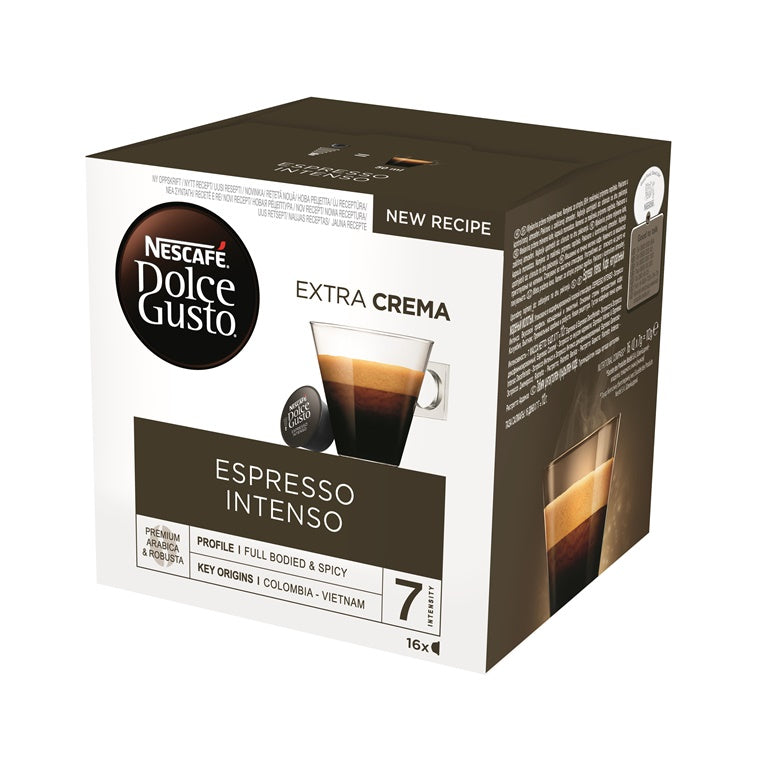 Nescafe Espresso Intenso Coffee Pods, 0.128 kg, 16 pcs.