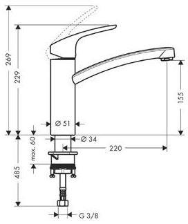 Virtuvinis maišytuvas Hansgrohe Focus 31806800