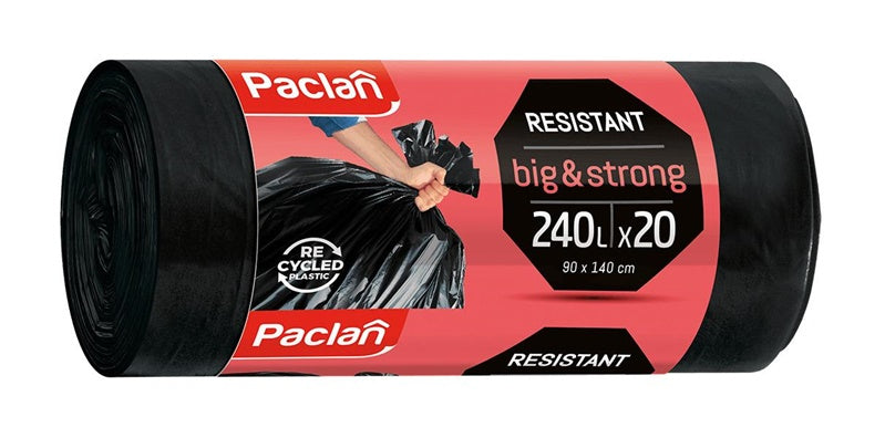Worki na śmieci Paclan, 240 l, 20 szt., 40MK