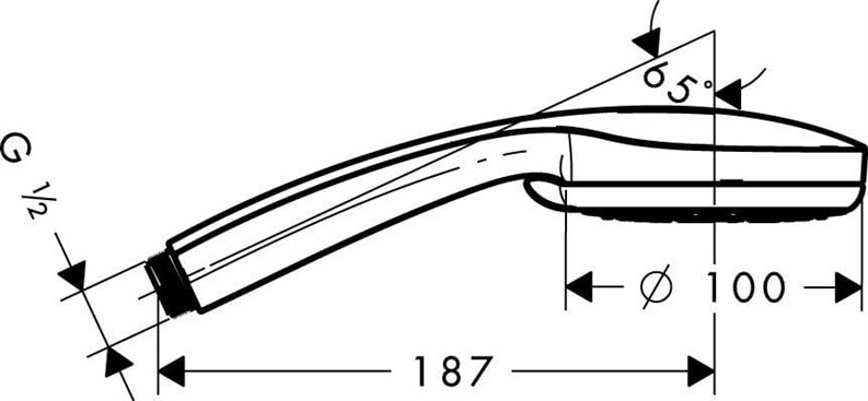 Dušo galvutė Hansgrohe Croma 100, 100 mm