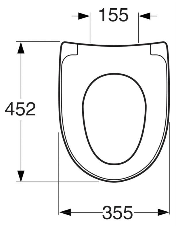 TOILET SEAT Nautic 9M26S101, 35.5 x 45.2 cm