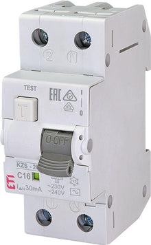 Residual current circuit breaker ETI KZS-2M, 2P, 16 A, 230 V, 30 mA