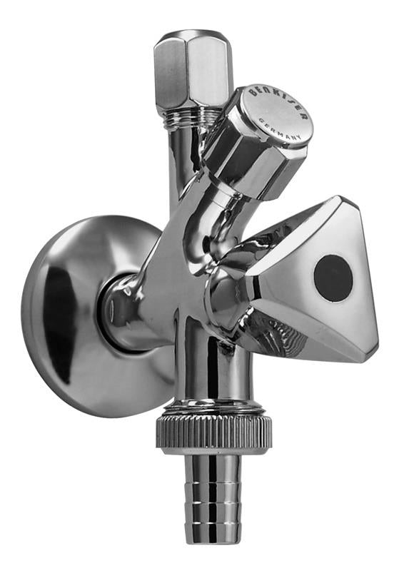Angle valve, 1/2"x3/8"x3/4"