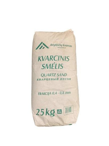 Piasek kwarcowy do filtrów basenowych, 25 kg