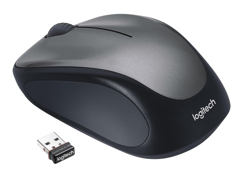 Belaidė kompiuterio pelė LOGITECH M235, juoda, pilka