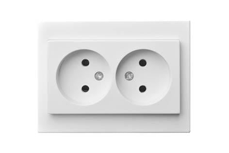 Double socket LIREGUS EPSILON, white