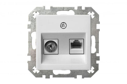 Antenna and computer socket LIREGUS EPSILON, white
