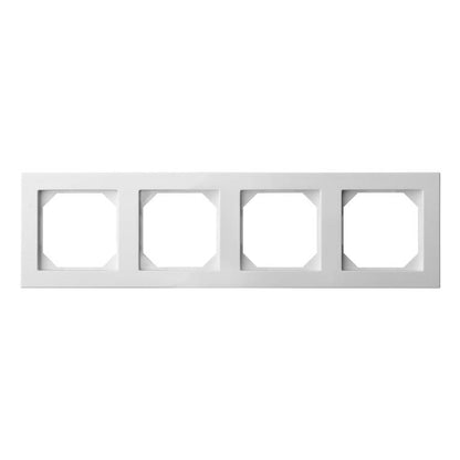 Four-gang frame LIREGUS EPSILON, white