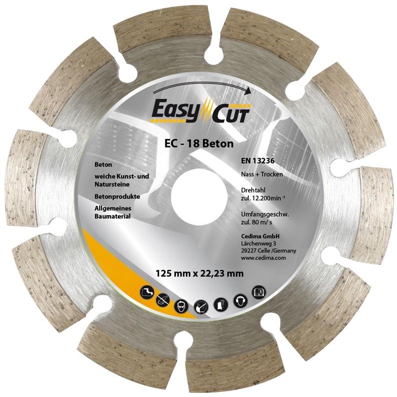 Diamond cutting disc Cedima EC-18.1 125x22.23x1.9mm