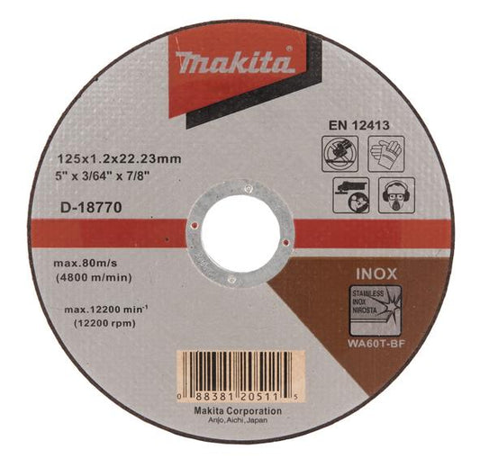 Cutting disc Makita D-18770, 125 x 1.2 x 22.23 mm