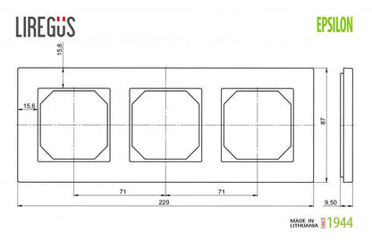 Triple frame LIREGUS EPSILON, natural oak